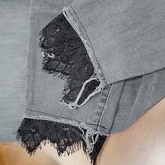 Mother High waisted Looker Dagger Ankle Fray Lace - Picture 4 of 10